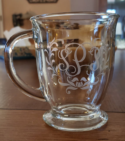 16 oz. Glass Cafe Mug - Personalized