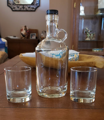 Moonshine Spirits Glass Bottle Round - 750 ml