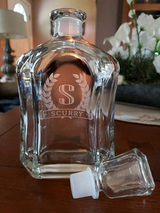 Capitol Decanter - Hand Sand Etched