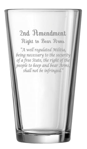 16 oz. 2nd Amendment Pub Glasses - Set of 2
