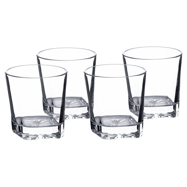 11 oz. Square Rocks Glasses in Printed Gift Box - Set of 4