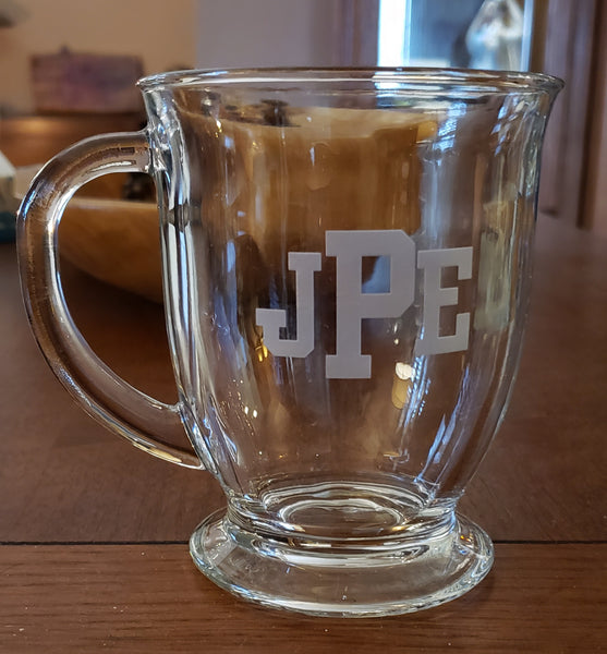 16 oz. Glass Cafe Mug - Personalized