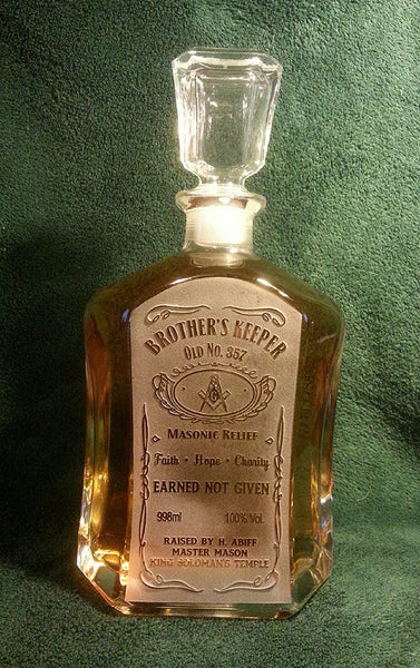 Masonic Capitol Whiskey Decanter