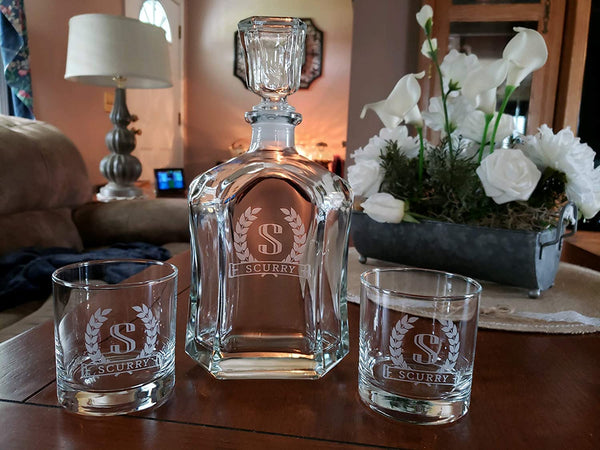 Capitol Decanter - Hand Sand Etched